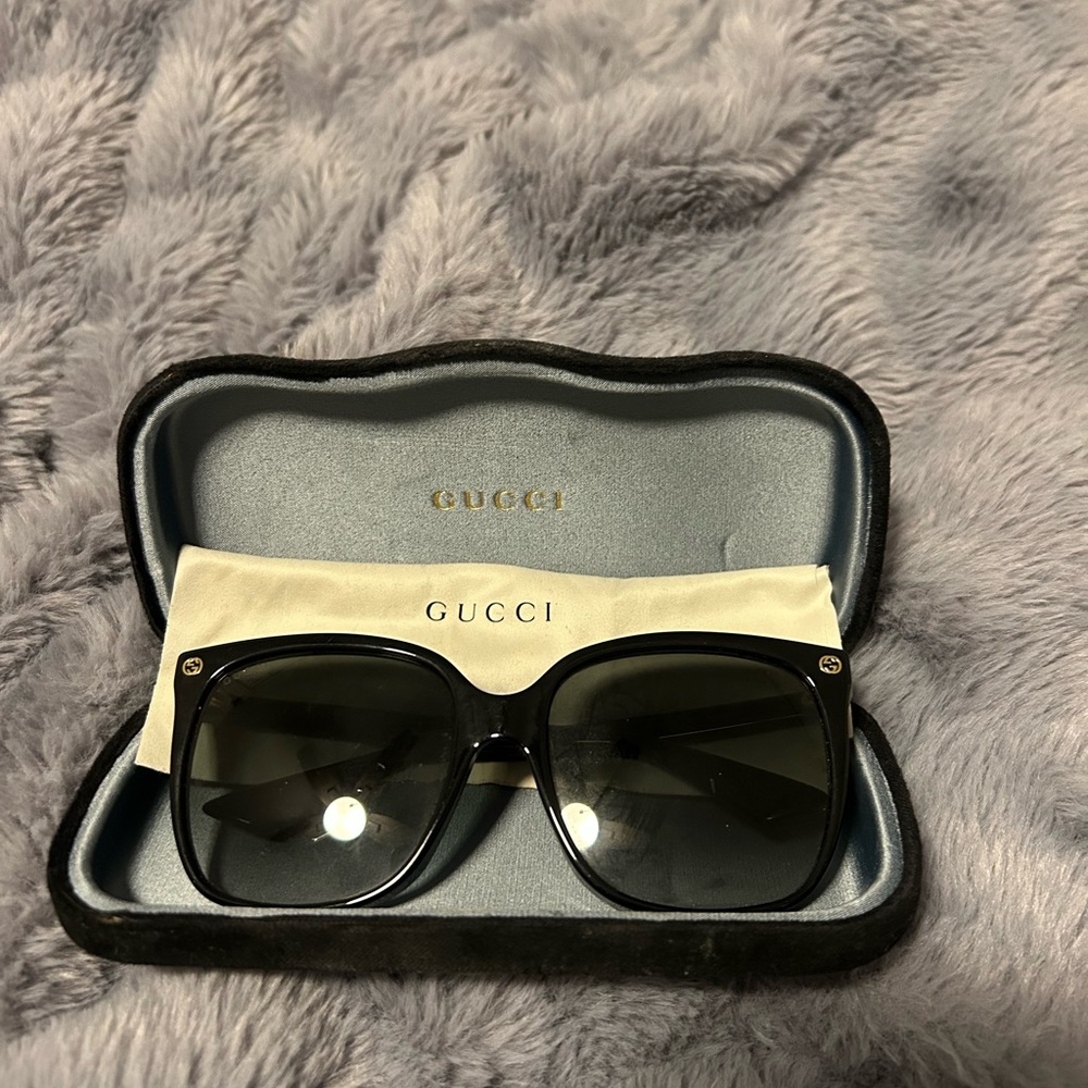 Gucci Women's Black Square Sunglasses